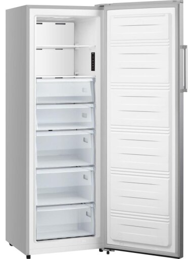 Gorenje | Freezer | FN617EES5 | Energy efficiency class E | Upright | Free standing | Height 172 cm | Total net capacity 240 L | No Frost system | Display | Stainless Steel