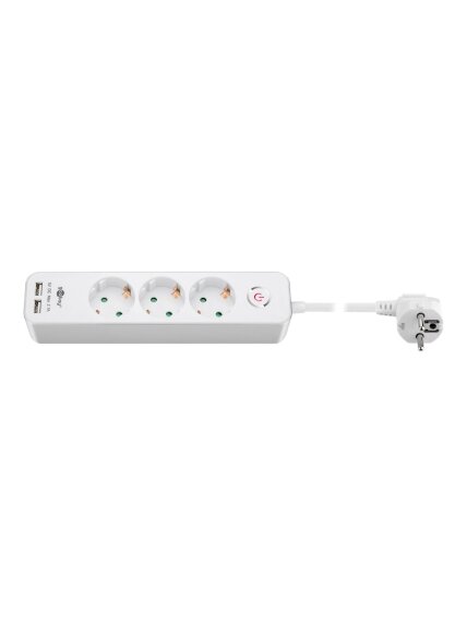 Goobay | 41264 3-Way Power Strip with Switch and USB | Sockets quantity 3 Goobay | 41264 3-Way Power Strip with Switch and USB | Sockets quantity 3