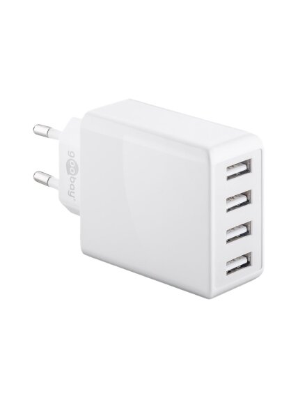 Goobay 44962 30 W USB-A Multiport Charger, White 2 Goobay 44962 30 W USB-A Multiport Charger, White 2