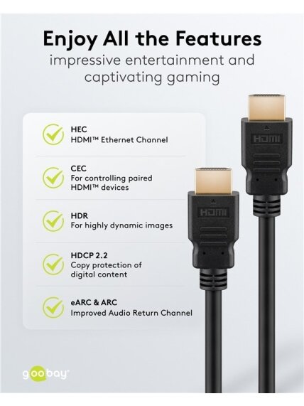 Goobay 80105 Soft HDMI High-Speed Cable with Ethernet | Soft | 5 m 2