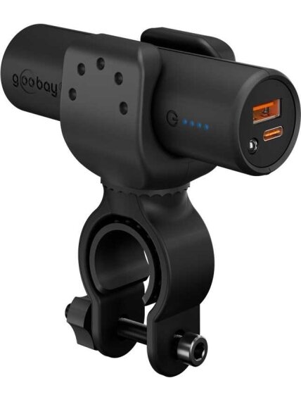 Goobay Bike Powerbank 5.0 with Reinforced Holder for Bicycle Handlebars | 60656 | 5000 mAh | Black Goobay Bike Powerbank 5.0 with Reinforced Holder for Bicycle Handlebars | 60656 | 5000 mAh | Black
