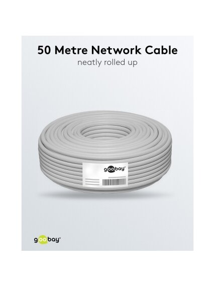 Goobay | CAT 6A Network Cable, S/FTP (PiMF), 50 m | 96093 | S/FTP | Grey 3 Goobay | CAT 6A Network Cable, S/FTP (PiMF), 50 m | 96093 | S/FTP | Grey 3