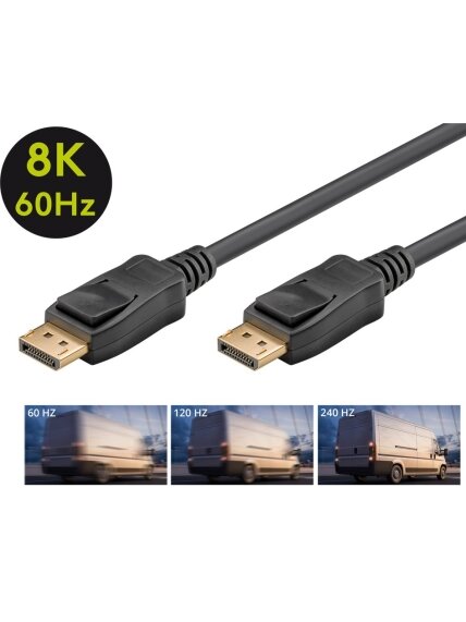 Goobay | DisplayPort Cable 2.0/2.1, 40 Gbit/s | 2 m 3