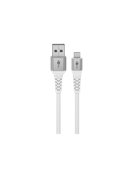 Goobay | Lightning USB-A Supersoft Textile Cable with Metal Plugs | 74512