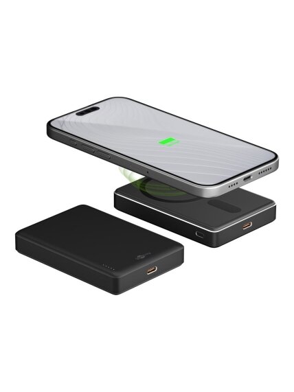 Goobay Magnetic Wireless Power Bank | 70183 | 10000 mAh | USB-C | Black Goobay Magnetic Wireless Power Bank | 70183 | 10000 mAh | USB-C | Black
