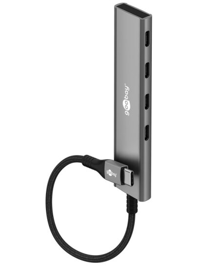Goobay Slim 4-Port USB Hub, USB-C to USB-C, 5 Gbit/s 1 Goobay Slim 4-Port USB Hub, USB-C to USB-C, 5 Gbit/s 1