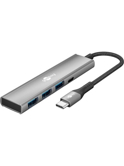 Goobay Slim 4-Port USB Hub, USB-C to USB-C/USB-A, 5 Gbit/s | 76562 1