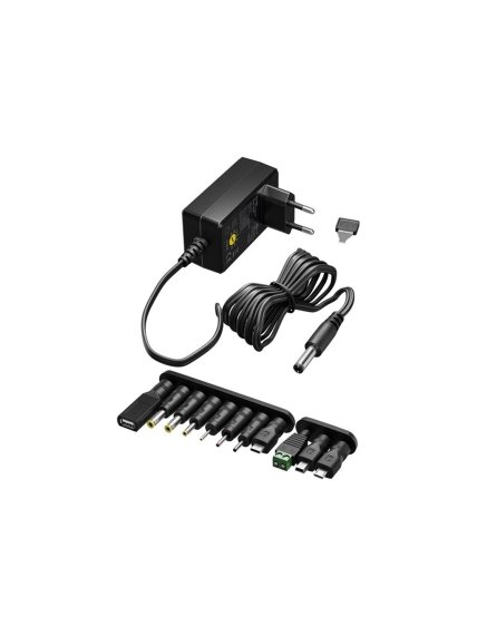 Goobay Universal Power Supply 5-15V, Max. 36W, 2.4A | 74436 Goobay Universal Power Supply 5-15V, Max. 36W, 2.4A | 74436