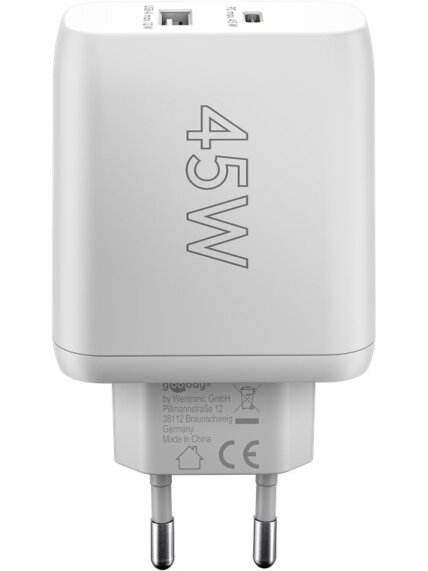 Goobay | USB-C PD Dual Fast Charger (45 W) | 65412 | N/A 2 Goobay | USB-C PD Dual Fast Charger (45 W) | 65412 | N/A 2