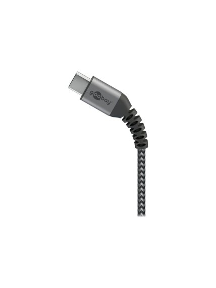 Goobay | USB-C to USB-A Textile Cable with Metal Plugs | 49296 | USB-C to USB-A 3 Goobay | USB-C to USB-A Textile Cable with Metal Plugs | 49296 | USB-C to USB-A 3