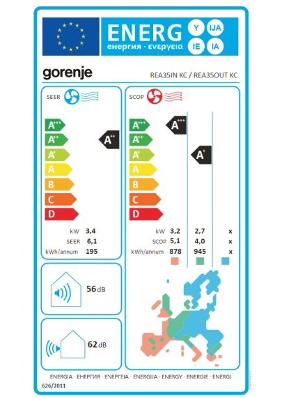 Gorenje | Air Conditioner, Outdoor unit | 20003668 REA35IN KC 1 Gorenje | Air Conditioner, Outdoor unit | 20003668 REA35IN KC 1