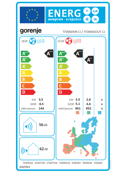 Gorenje | Air Conditioner, Outdoor unit | 20011467 TITAN35 CJ 1