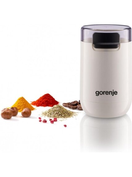 Gorenje | Coffee Grinder | SMK150SW | 150 W | Coffee beans capacity 45 g | Lid safety switch | White 2 Gorenje | Coffee Grinder | SMK150SW | 150 W | Coffee beans capacity 45 g | Lid safety switch | White 2
