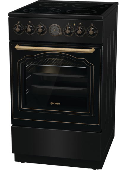 Gorenje Cooker | GECS5B70CLB | Hob type Vitroceramic | Oven type Electric | Black | Width 50 cm | Depth 59.4 cm | 70 L 3 Gorenje Cooker | GECS5B70CLB | Hob type Vitroceramic | Oven type Electric | Black | Width 50 cm | Depth 59.4 cm | 70 L 3