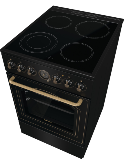 Gorenje Cooker | GECS5B70CLB | Hob type Vitroceramic | Oven type Electric | Black | Width 50 cm | Depth 59.4 cm | 70 L 4