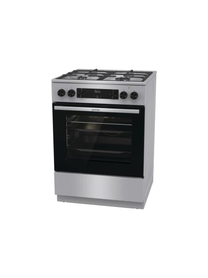 Gorenje GK6C4XF | Cooker | Hob type Gas | Oven type Electric | Stainless steel | Width 60 cm | Depth 60 cm | Grilling | Energy efficiency class A | 71 L Gorenje GK6C4XF | Cooker | Hob type Gas | Oven type Electric | Stainless steel | Width 60 cm | Depth 60 cm | Grilling | Energy efficiency class A | 71 L