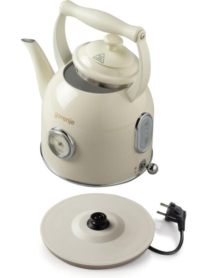 Gorenje | Kettle | K17CLIN | Electric | 2000 W | 1.7 L | Plastic/Metal | 360° rotational base | Ivory 2