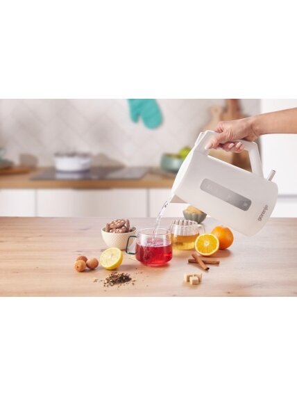 Gorenje Kettle | K17OPW | 2200 W | Electric | 1.7 L | 360° rotational base | Plastic | White 4 Gorenje Kettle | K17OPW | 2200 W | Electric | 1.7 L | 360° rotational base | Plastic | White 4