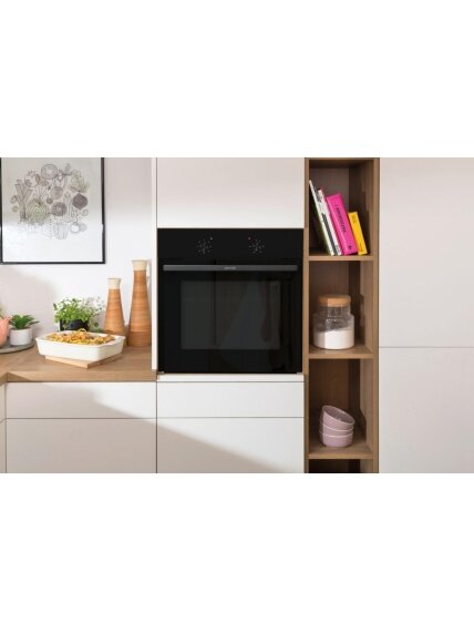 Gorenje Oven | BO6615E01B | 60 L | Electric | EnamelClean | Push pull buttons | Height 59.5 cm | Width 59.5 cm | Black 7