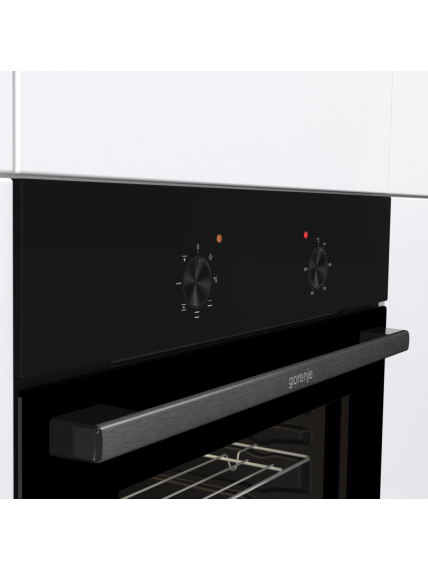 Gorenje Oven | BO6615E01B | 60 L | Electric | EnamelClean | Push pull buttons | Height 59.5 cm | Width 59.5 cm | Black 6 Gorenje Oven | BO6615E01B | 60 L | Electric | EnamelClean | Push pull buttons | Height 59.5 cm | Width 59.5 cm | Black 6
