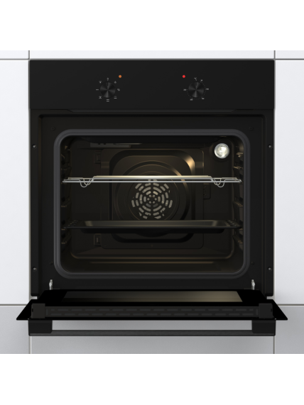 Gorenje Oven | BO6615E01B | 60 L | Electric | EnamelClean | Push pull buttons | Height 59.5 cm | Width 59.5 cm | Black 1