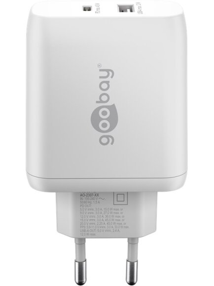 Goobay | USB-C PD Dual Fast Charger (45 W) | 65412 | N/A 1