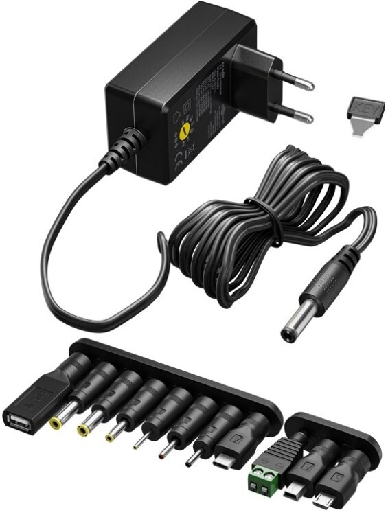 Goobay | 64568 Universal Power Supply 3 V - 12 V, Max. 12 W, Black Goobay | 64568 Universal Power Supply 3 V - 12 V, Max. 12 W, Black