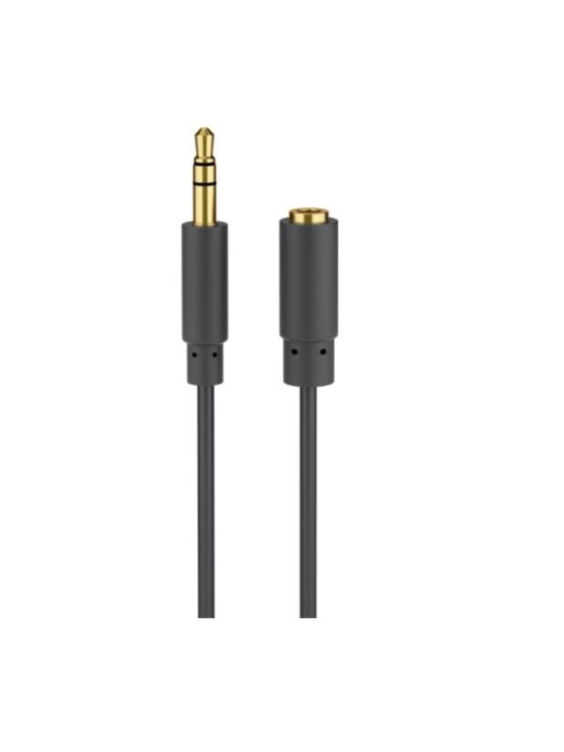 Goobay | Headphone and audio AUX extension cable; 3.5 mm; 3-pin; slim | 97122 Goobay | Headphone and audio AUX extension cable; 3.5 mm; 3-pin; slim | 97122