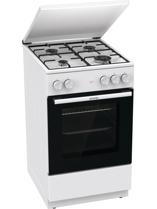 Gorenje Cooker | GG5A14WJ | Hob type Gas | Oven type Gas | White | Width 50 cm | Depth 59.4 cm | 70 L 1 Gorenje Cooker | GG5A14WJ | Hob type Gas | Oven type Gas | White | Width 50 cm | Depth 59.4 cm | 70 L 1