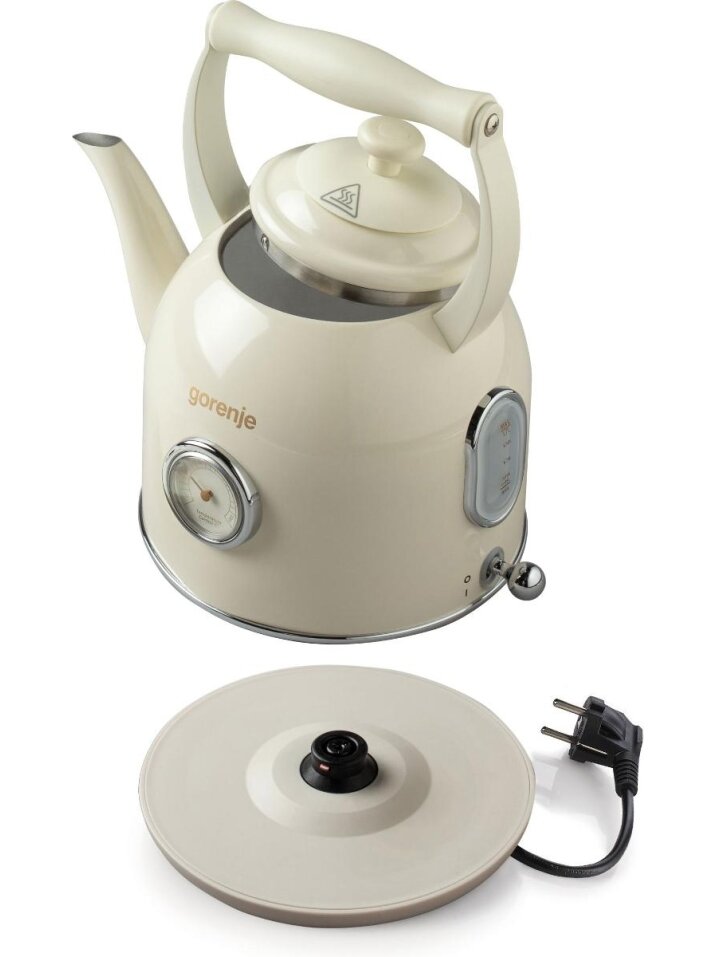 Gorenje | Kettle | K17CLIN | Electric | 2000 W | 1.7 L | Plastic/Metal | 360° rotational base | Ivory 2