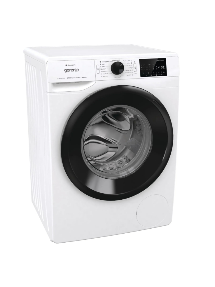 Gorenje Washing machine | WPNEI82A1SWIFI | Energy efficiency class A | Front loading | Washing capacity 8 kg | 1200 RPM | Depth 55 cm | Width 60 cm | Display | LED | Steam function | White 1 Gorenje Washing machine | WPNEI82A1SWIFI | Energy efficiency class A | Front loading | Washing capacity 8 kg | 1200 RPM | Depth 55 cm | Width 60 cm | Display | LED | Steam function | White 1