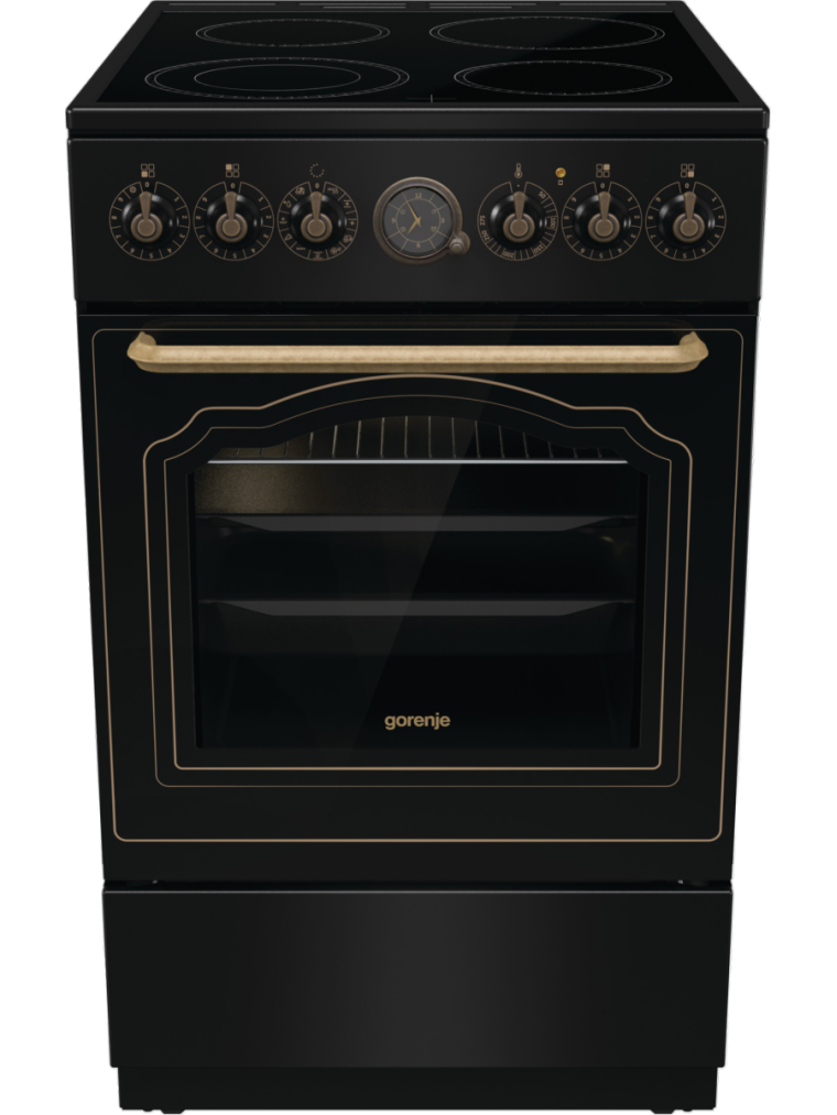 Gorenje Cooker | GECS5B70CLB | Hob type Vitroceramic | Oven type Electric | Black | Width 50 cm | Depth 59.4 cm | 70 L 1