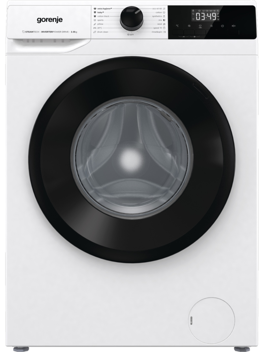 Gorenje | Washing Machine | W11NHPI84AS | Energy efficiency class A | Front loading | Washing capacity 8 kg | 1400 RPM | Depth 54 cm | Width 60 cm | Display | LED | Steam function | White Gorenje | Washing Machine | W11NHPI84AS | Energy efficiency class A | Front loading | Washing capacity 8 kg | 1400 RPM | Depth 54 cm | Width 60 cm | Display | LED | Steam function | White