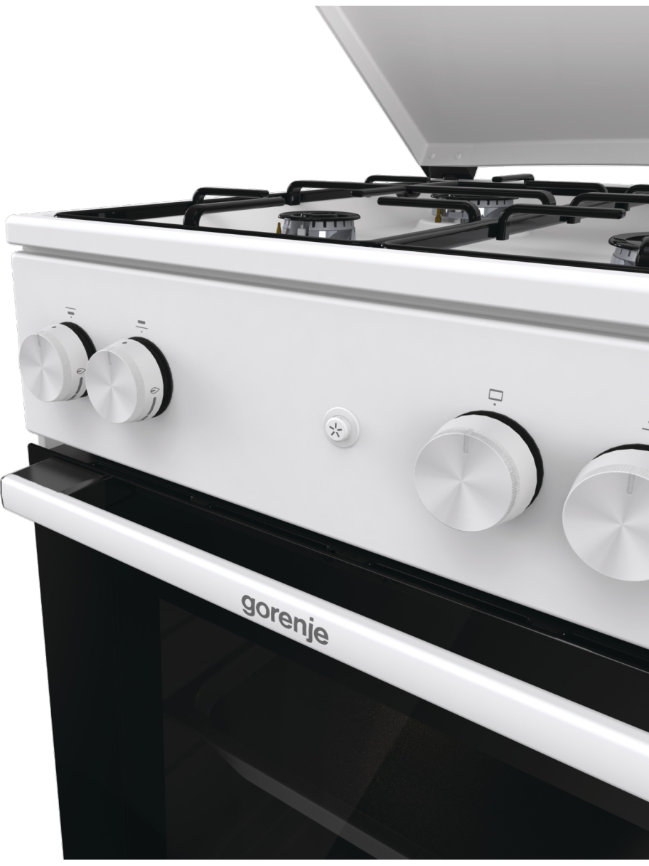 Gorenje Cooker | GG5A14WJ | Hob type Gas | Oven type Gas | White | Width 50 cm | Depth 59.4 cm | 70 L 6 Gorenje Cooker | GG5A14WJ | Hob type Gas | Oven type Gas | White | Width 50 cm | Depth 59.4 cm | 70 L 6