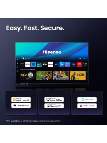 Hisense UHD QLED Smart TV | 55E7Q | 55" | Smart TV | VIDAA OS | UHD | Black 1