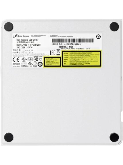 H.L Data Storage | Ultra Slim Portable DVD-Writer | GP60NS60 | Interface USB 2.0 | DVD±R/RW | CD read speed 24 x | CD write speed 24 x | Silver | Desktop/Notebook 3