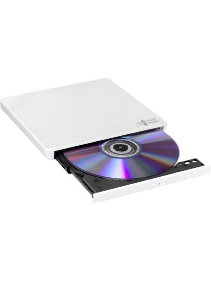 H.L Data Storage | Ultra Slim Portable DVD-Writer | GP60NW60 | Interface USB 2.0 | DVD±R/RW | CD read speed 24 x | CD write speed 24 x | White | Desktop/Notebook 1