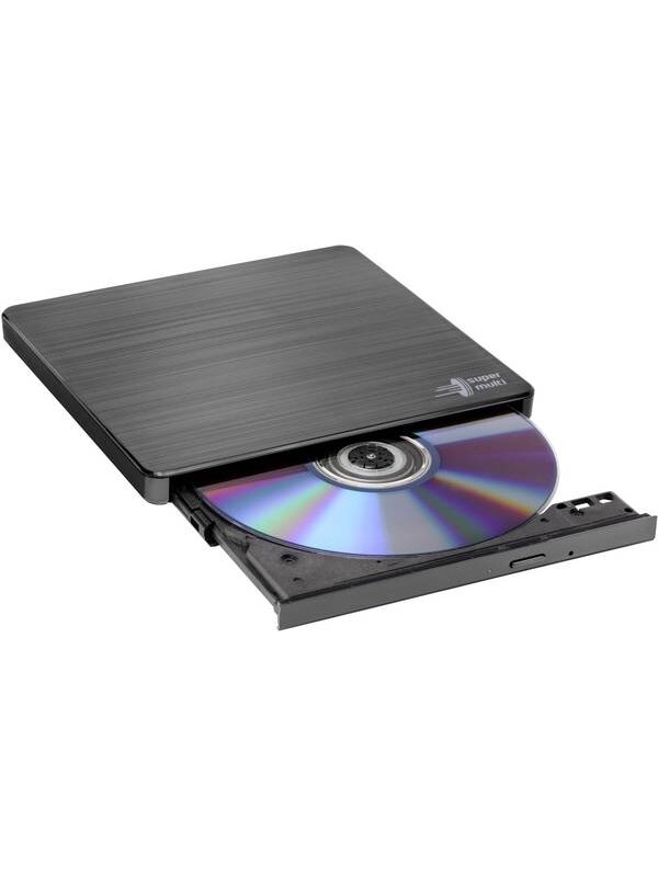 H.L Data Storage | Ultra Slim Portable DVD-Writer | GP60NB60 | Interface USB 2.0 | DVD±R/RW | CD read speed 24 x | CD write speed 24 x | Black | Desktop/Notebook 1
