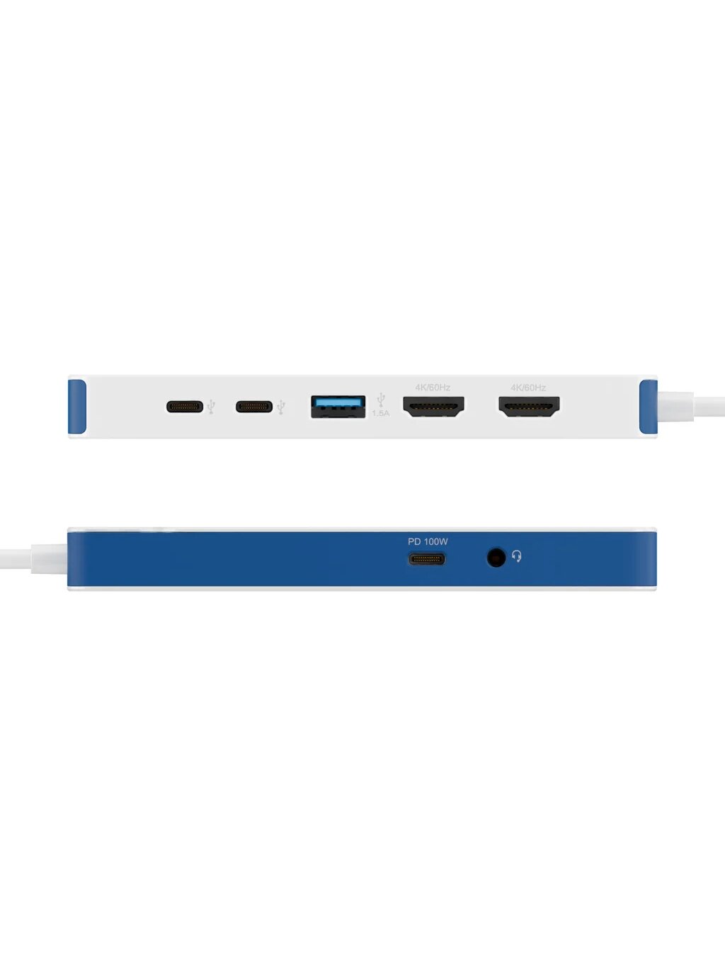 Hyper HyperDrive Flex 9 Port Dual 4K HDMI Dock, White/Blue | HD4103BUGL | HDMI ports quantity 2 5