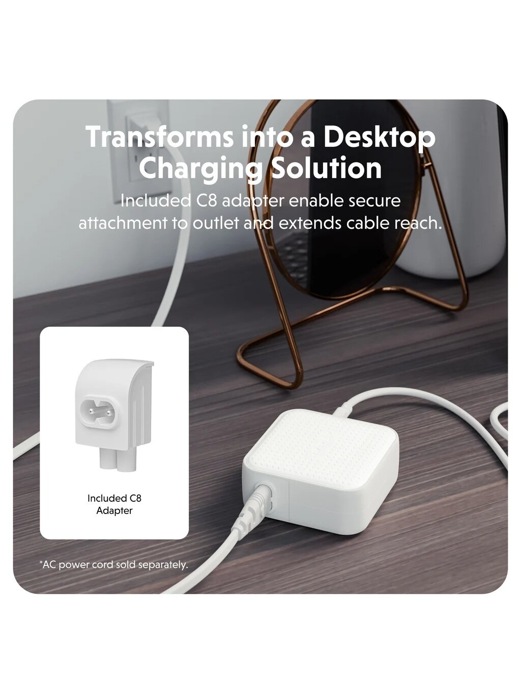 Hyper HyperJuice 70W USB-C GaN Travel Charger, White | HJ1003WHWWGL 3 Hyper HyperJuice 70W USB-C GaN Travel Charger, White | HJ1003WHWWGL 3