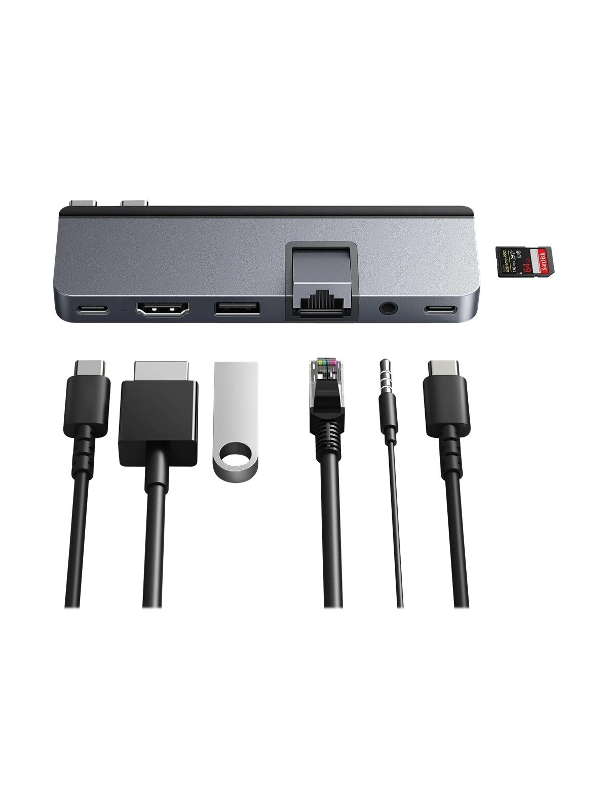 Hyper | HyperDrive DUO PRO 7-in-2 USB-C Hub for MacBook Air/Pro 2016-2020 | Ethernet LAN (RJ-45) ports 1 | HDMI ports quantity 1 5 Hyper | HyperDrive DUO PRO 7-in-2 USB-C Hub for MacBook Air/Pro 2016-2020 | Ethernet LAN (RJ-45) ports 1 | HDMI ports quantity 1 5