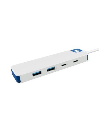 Hyper HyperDrive Flex 4 Port USB-C Combo Hub, White/Blue | HD5200BUGL Hyper HyperDrive Flex 4 Port USB-C Combo Hub, White/Blue | HD5200BUGL