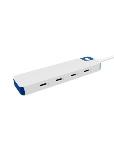 Hyper HyperDrive Flex 4 Port USB-C Hub, White/Blue | HD5201BUGL Hyper HyperDrive Flex 4 Port USB-C Hub, White/Blue | HD5201BUGL