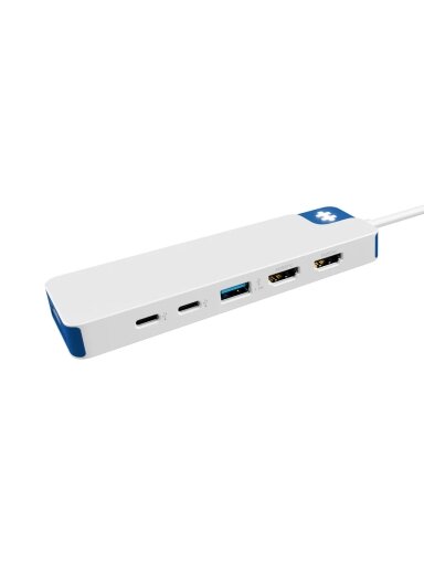 Hyper HyperDrive Flex 9 Port Dual 4K HDMI Dock, White/Blue | HD4103BUGL | HDMI ports quantity 2 Hyper HyperDrive Flex 9 Port Dual 4K HDMI Dock, White/Blue | HD4103BUGL | HDMI ports quantity 2