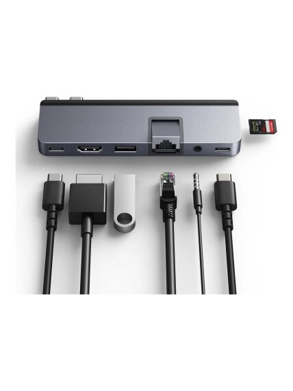 Hyper | HyperDrive DUO PRO 7-in-2 USB-C Hub for MacBook Air/Pro 2016-2020 | Ethernet LAN (RJ-45) ports 1 | HDMI ports quantity 1 9 Hyper | HyperDrive DUO PRO 7-in-2 USB-C Hub for MacBook Air/Pro 2016-2020 | Ethernet LAN (RJ-45) ports 1 | HDMI ports quantity 1 9