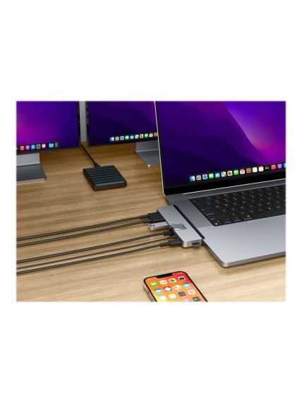 Hyper | HyperDrive DUO PRO 7-in-2 USB-C Hub for MacBook Air/Pro 2016-2020 | Ethernet LAN (RJ-45) ports 1 | HDMI ports quantity 1 Hyper | HyperDrive DUO PRO 7-in-2 USB-C Hub for MacBook Air/Pro 2016-2020 | Ethernet LAN (RJ-45) ports 1 | HDMI ports quantity 1