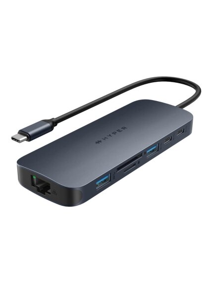Hyper | HyperDrive EcoSmart Gen.2 Universal USB-C 10-in-1 Hub with 140 W PD3.1 Power Pass-thru | Ethernet LAN (RJ-45) ports 1 | HDMI ports quantity 1 Hyper | HyperDrive EcoSmart Gen.2 Universal USB-C 10-in-1 Hub with 140 W PD3.1 Power Pass-thru | Ethernet LAN (RJ-45) ports 1 | HDMI ports quantity 1