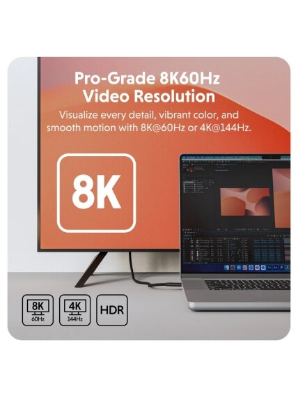 Hyper | HyperDrive Next USB4 Type-C Performance Cable, 1.2 m | HD6500BKGL 6 Hyper | HyperDrive Next USB4 Type-C Performance Cable, 1.2 m | HD6500BKGL 6