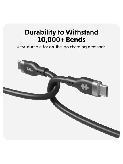 Hyper | HyperJuice USB-C Silicone Charging Cable | HJ4011BKGL 3