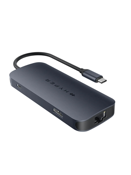Hyper | HyperDrive Next 8 Port USB-C Hub, 140W | Ethernet LAN (RJ-45) ports 1 | HDMI ports quantity 1 1 Hyper | HyperDrive Next 8 Port USB-C Hub, 140W | Ethernet LAN (RJ-45) ports 1 | HDMI ports quantity 1 1